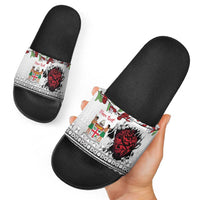 Fiji Heart Tribal Personalised Slide Sandals Polynesian Patterns LT9 - Polynesian Pride