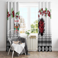 Fiji Heart Tribal Personalised Window Curtain Polynesian Patterns LT9 - Polynesian Pride