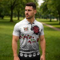 Fiji Heart Tribal Personalised Zipper Polo Shirt Polynesian Patterns LT9 - Polynesian Pride