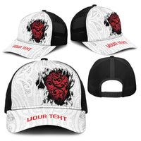 New Zealand Maori Heart Tribal Personalised Baseball Net Cap Polynesian Patterns LT9 - Polynesian Pride