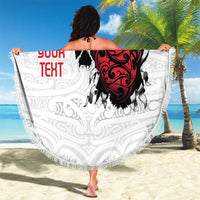 New Zealand Maori Heart Tribal Personalised Beach Blanket Polynesian Patterns LT9 - Polynesian Pride