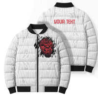 New Zealand Maori Heart Tribal Personalised Bomber Puffer Jacket Polynesian Patterns LT9 - Polynesian Pride