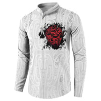 New Zealand Maori Heart Tribal Personalised Button Sweatshirt Polynesian Patterns LT9 - Polynesian Pride