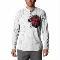 New Zealand Maori Heart Tribal Personalised Button Sweatshirt Polynesian Patterns LT9 - Polynesian Pride