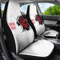 New Zealand Maori Heart Tribal Personalised Car Seat Cover Polynesian Patterns