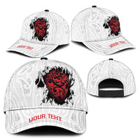 New Zealand Maori Heart Tribal Personalised Classic Cap Polynesian Patterns