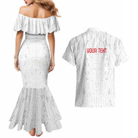 New Zealand Maori Heart Tribal Personalised Couples Matching Mermaid Dress and Hawaiian Shirt Polynesian Patterns