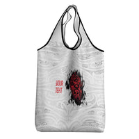 New Zealand Maori Heart Tribal Personalised Grocery Bag Polynesian Patterns LT9 - Polynesian Pride
