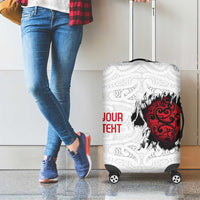 New Zealand Maori Heart Tribal Personalised Luggage Cover Polynesian Patterns LT9 - Polynesian Pride