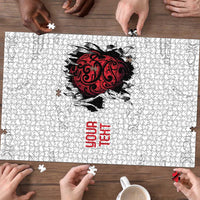 New Zealand Maori Heart Tribal Personalised Puzzle Polynesian Patterns LT9 - Polynesian Pride