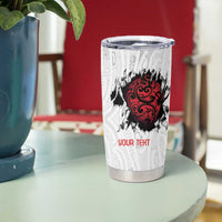 New Zealand Maori Heart Tribal Personalised Tumbler Cup Polynesian Patterns LT9 - Polynesian Pride