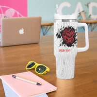 New Zealand Maori Heart Tribal Personalised Tumbler With Handle Polynesian Patterns LT9 - Polynesian Pride