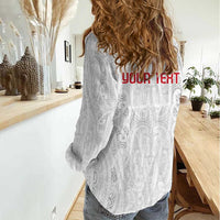 New Zealand Maori Heart Tribal Personalised Women Casual Shirt Polynesian Patterns LT9 - Polynesian Pride