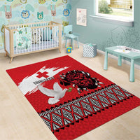 Tonga Heart Tribal Personalised Area Rug Polynesian Patterns LT9 - Polynesian Pride