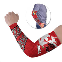 Tonga Heart Tribal Personalised Arm Sleeves Polynesian Patterns LT9 Set of 2 Red - Polynesian Pride