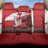 Tonga Heart Tribal Personalised Back Car Seat Cover Polynesian Patterns LT9 One Size Red - Polynesian Pride