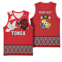 Tonga Heart Tribal Personalised Basketball Jersey Polynesian Patterns LT9 - Polynesian Pride