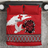Tonga Heart Tribal Personalised Bedding Set Polynesian Patterns LT9 Red - Polynesian Pride