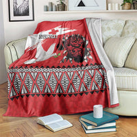 Tonga Heart Tribal Personalised Blanket Polynesian Patterns LT9 Red - Polynesian Pride