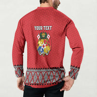 Tonga Heart Tribal Personalised Button Sweatshirt Polynesian Patterns LT9 - Polynesian Pride