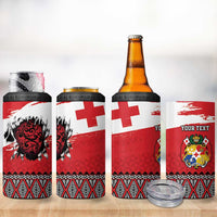 Tonga Heart Tribal Personalised 4 in 1 Can Cooler Tumbler Polynesian Patterns LT9 - Polynesian Pride