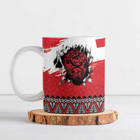 Tonga Heart Tribal Personalised Ceramic Mug Polynesian Patterns LT9 Red - Polynesian Pride
