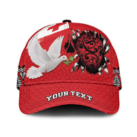 Tonga Heart Tribal Personalised Classic Cap Polynesian Patterns LT9 Universal Fit Red - Polynesian Pride