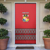Tonga Heart Tribal Personalised Door Cover Polynesian Patterns LT9 Red - Polynesian Pride