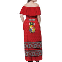 Tonga Heart Tribal Personalised Family Matching Off Shoulder Maxi Dress and Hawaiian Shirt Polynesian Patterns LT9 - Polynesian Pride