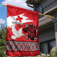 Tonga Heart Tribal Personalised Garden Flag Polynesian Patterns LT9 - Polynesian Pride