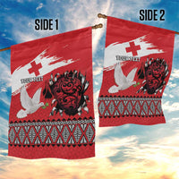 Tonga Heart Tribal Personalised Garden Flag Polynesian Patterns LT9 - Polynesian Pride
