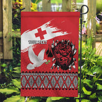 Tonga Heart Tribal Personalised Garden Flag Polynesian Patterns LT9 Garden Flag Red - Polynesian Pride
