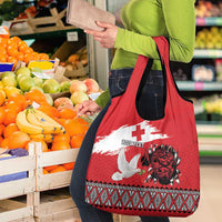 Tonga Heart Tribal Personalised Grocery Bag Polynesian Patterns LT9 - Polynesian Pride