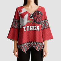 Tonga Heart Tribal Personalised Kimono Sleeve Blouse Polynesian Patterns LT9 - Polynesian Pride