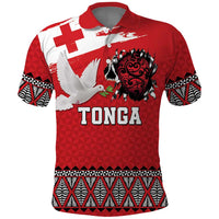 Tonga Heart Tribal Personalised Polo Shirt Polynesian Patterns LT9 Red - Polynesian Pride