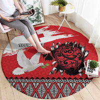 Tonga Heart Tribal Personalised Round Carpet Polynesian Patterns LT9 - Polynesian Pride