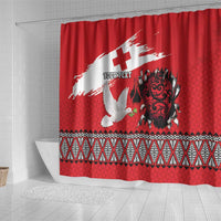 Tonga Heart Tribal Personalised Shower Curtain Polynesian Patterns LT9 - Polynesian Pride