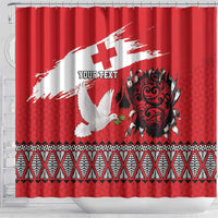 Tonga Heart Tribal Personalised Shower Curtain Polynesian Patterns LT9 - Polynesian Pride