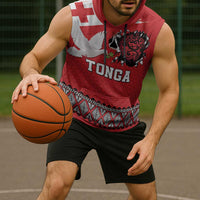 Tonga Heart Tribal Personalised Sleeveless Hoodie Polynesian Patterns LT9 - Polynesian Pride