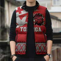 Tonga Heart Tribal Personalised Sleeveless Puffer Jacket Polynesian Patterns LT9 - Polynesian Pride