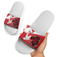 Tonga Heart Tribal Personalised Slide Sandals Polynesian Patterns LT9 - Polynesian Pride
