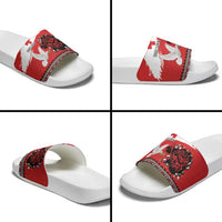 Tonga Heart Tribal Personalised Slide Sandals Polynesian Patterns LT9 - Polynesian Pride