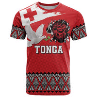 Tonga Heart Tribal Personalised T Shirt Polynesian Patterns LT9 Red - Polynesian Pride