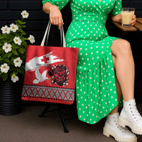 Tonga Heart Tribal Personalised Tote Bag Polynesian Patterns LT9 - Polynesian Pride
