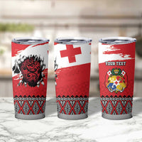 Tonga Heart Tribal Personalised Tumbler Cup Polynesian Patterns LT9 - Polynesian Pride