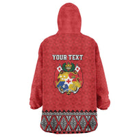 Tonga Heart Tribal Personalised Wearable Blanket Hoodie Polynesian Patterns LT9 - Polynesian Pride