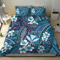 Personalised Hawaii Tribal Humpback Whale Bedding Set Polu Hibiscus Seamless Pattern LT9 - Polynesian Pride