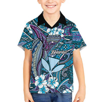 Personalised Hawaii Tribal Humpback Whale Hawaiian Shirt Polu Hibiscus Seamless Pattern LT9 - Polynesian Pride