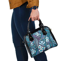 Personalised Hawaii Tribal Humpback Whale Shoulder Handbag Polu Hibiscus Seamless Pattern LT9 - Polynesian Pride