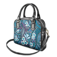 Personalised Hawaii Tribal Humpback Whale Shoulder Handbag Polu Hibiscus Seamless Pattern LT9 - Polynesian Pride
